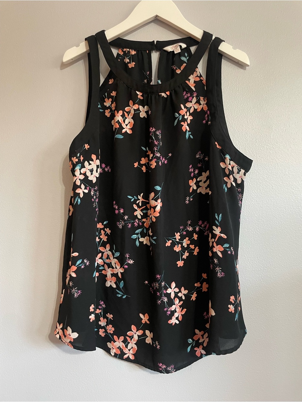 Candie's Black Floral Camisole